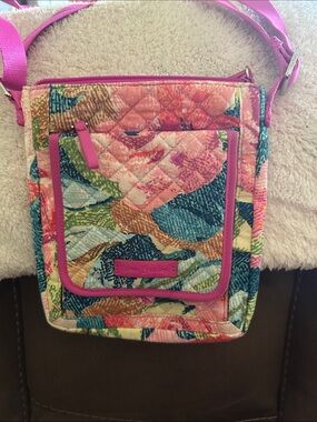 Vera Bradley Pink Multicolor Quilted Crossbody Bag